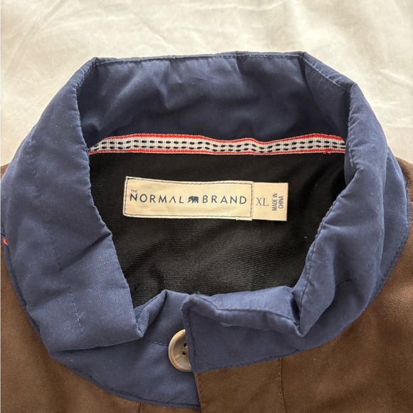 The Normal Brand Men's Blue and Brown Quilted Vest - Picture 3 of 3